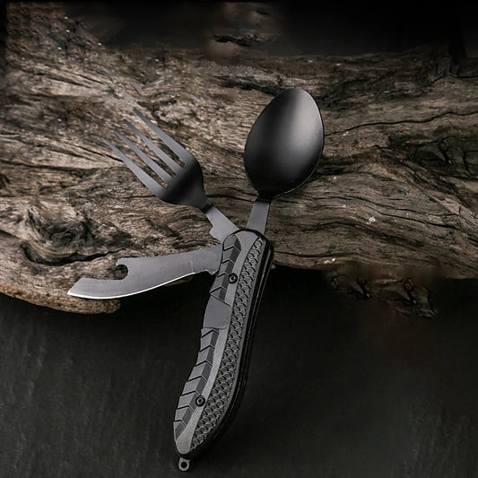 Faltbares Outdoor-Besteck 3-in-1
