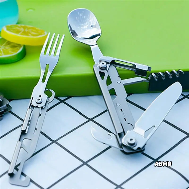 Faltbares Outdoor-Besteck 6-in-1