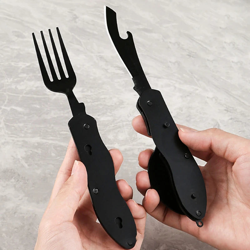 Faltbares Outdoor-Besteck 3-in-1